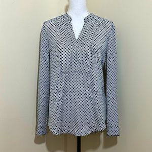 New York & Company Women’s Long Sleeve Work Blouse | Size Large Business Casual
